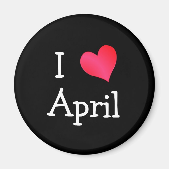 I Liebe April Magnet (Vorne)