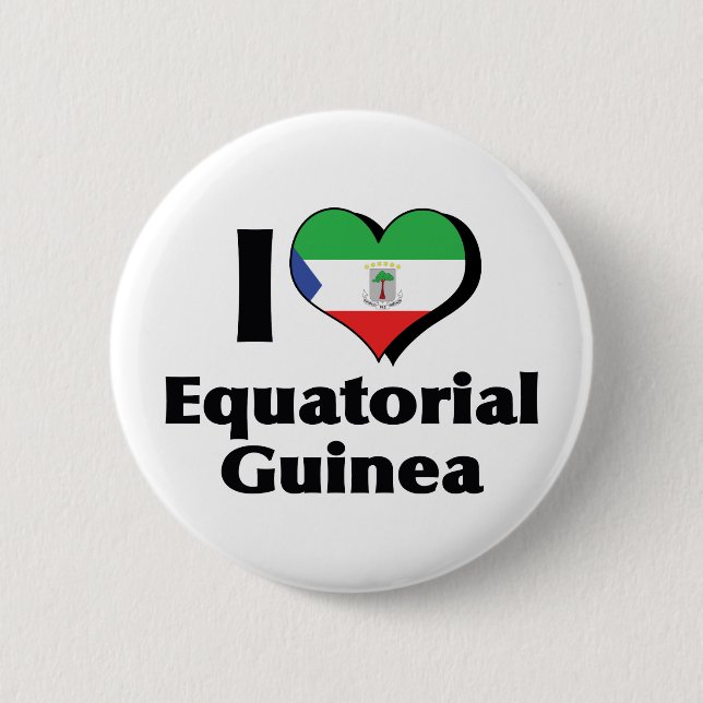 I Liebe Äquatoriale Guinea Button (Vorderseite)