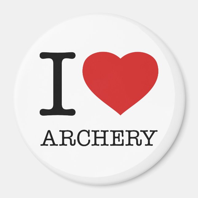 I LIEBE ARCHERY MAGNET (Vorne)