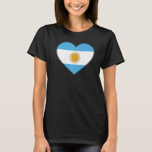 I Liebe Argentinien argentinische Fahne Herz Männe T-Shirt