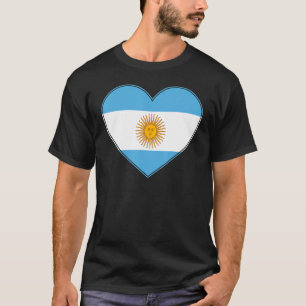 I Liebe Argentinien argentinische Flagge Herz Männ T-Shirt