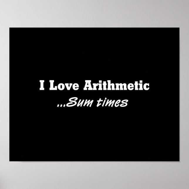 I Liebe Arithmetic Sum Times Poster (Vorne)