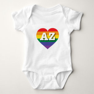 I Liebe Arizona Rainbow Heart Baby Strampler
