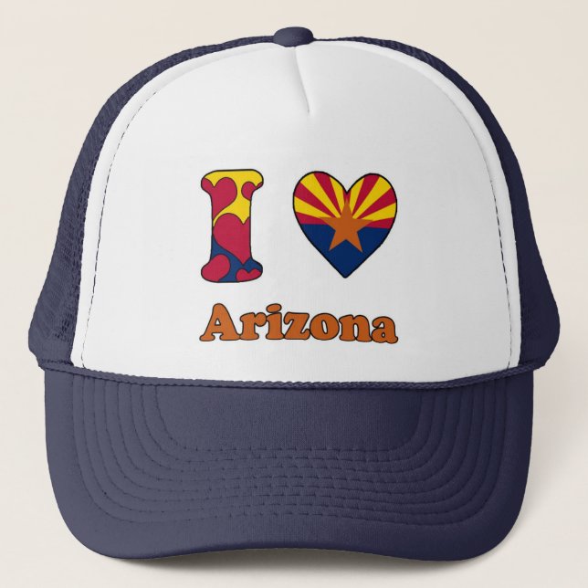 I Liebe Arizona Truckerkappe (Vorderseite)