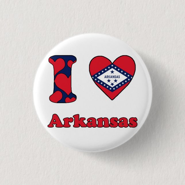 I Liebe Arkansas Button (Vorderseite)