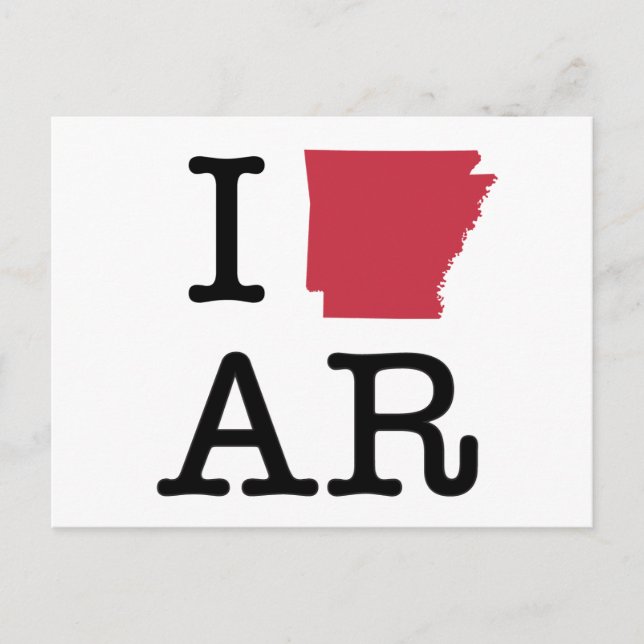 I Liebe Arkansas Postkarte (Vorderseite)