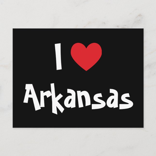 I Liebe Arkansas Postkarte (Vorderseite)