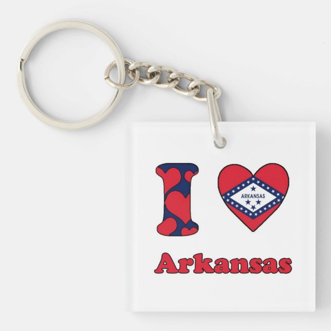 I Liebe Arkansas Schlüsselanhänger (Vorderseite)