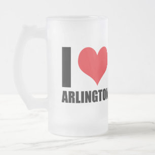 I Liebe Arlington Mattglas Bierglas