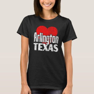 I Liebe Arlington Texas Retro Big Heart Arlington T-Shirt