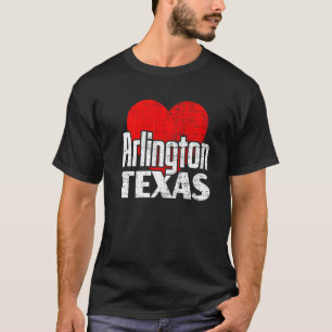 I Liebe Arlington Texas Retro Big Heart Arlington  T-Shirt