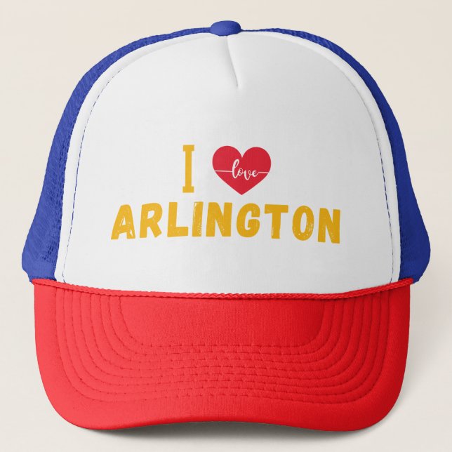 i Liebe Arlington, Texas Truckerkappe (Vorderseite)