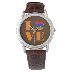 I Liebe Armenien Armbanduhr
