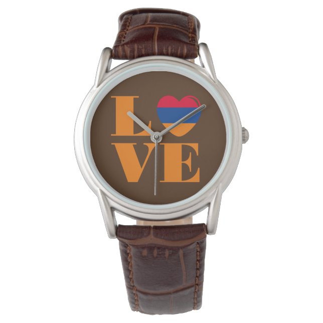 I Liebe Armenien Armbanduhr (Vorderseite)