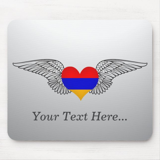 I Liebe Armenien - Flügel Mousepad (Vorne)