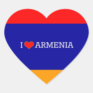 I Liebe Armenien Herz-Aufkleber