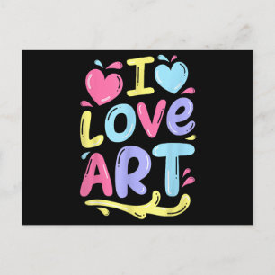 I Liebe Art, Artist Painter Colorful Painting Gift Feiertagspostkarte