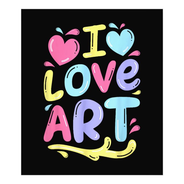 I Liebe Art, Artist Painter Colorful Painting Gift Fotodruck (Vorne)