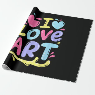 I Liebe Art, Artist Painter Colorful Painting Gift Geschenkpapier
