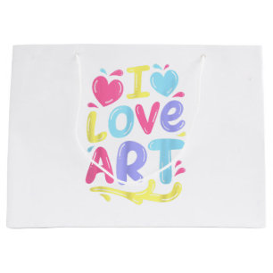 I Liebe Art, Artist Painter Colorful Painting Gift Große Geschenktüte