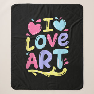 I Liebe Art, Artist Painter Colorful Painting Gift Sherpadecke