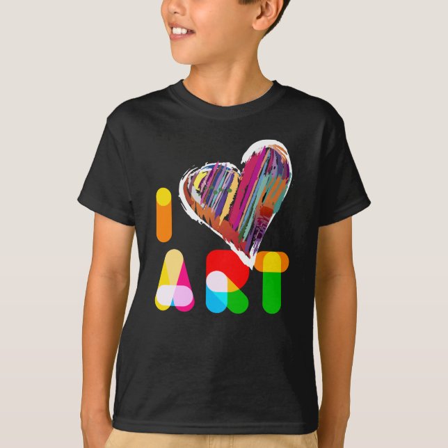 I Liebe Art Artists Creative Art T-Shirt (Vorderseite)