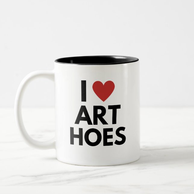 I LIEBE ART HOES ZWEIFARBIGE TASSE (Links)