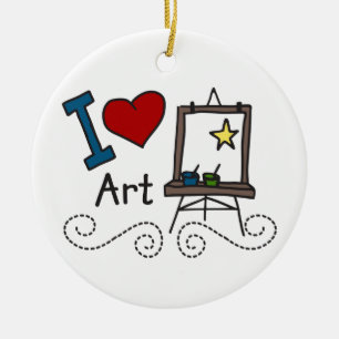 I Liebe Art Keramik Ornament