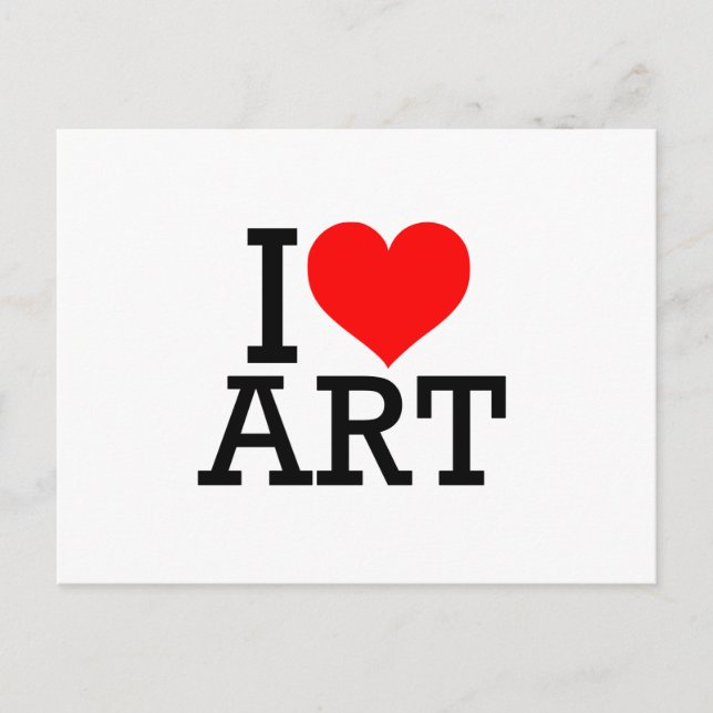 I Liebe Art Postcard Postkarte (Vorderseite)