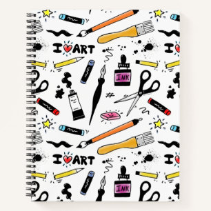 I Liebe Art Supplies Notizbuch