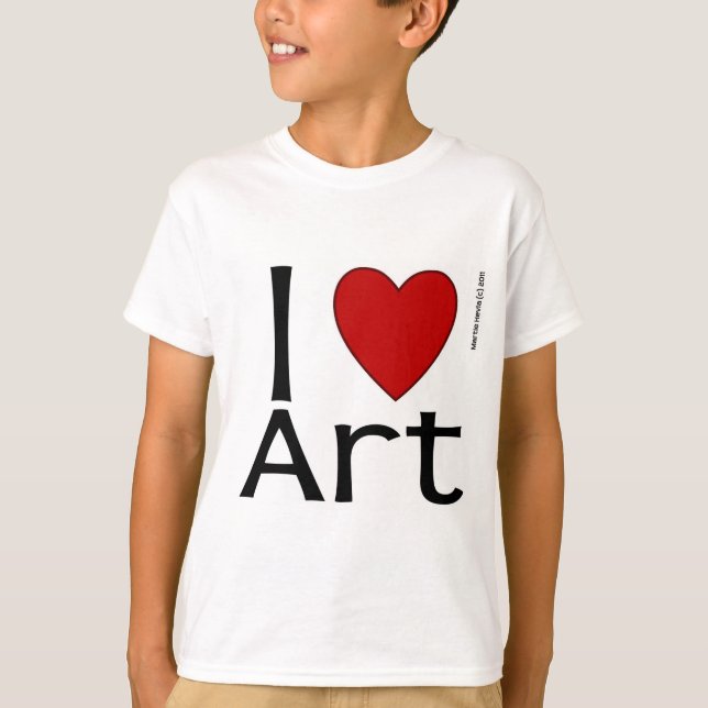 I Liebe Art T-Shirt (Vorderseite)