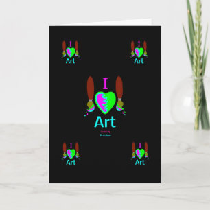 I Liebe Art Vertikale Grußkarte Karte