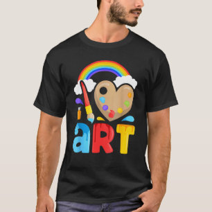 I Liebe Artist Painter Colorful Painting Kinder Mä T-Shirt