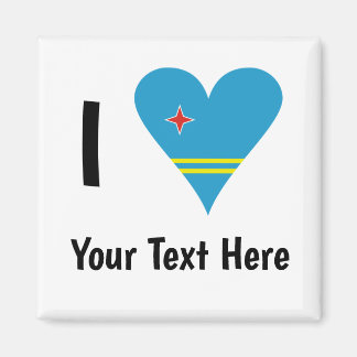 I Liebe (Aruba Herzenflagge) Personalisiert Magnet