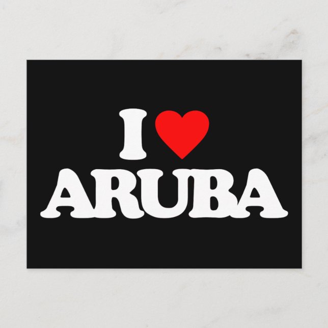 I LIEBE ARUBA POSTKARTE (Vorderseite)