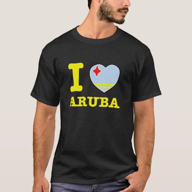 I Liebe Aruba T-Shirt (Vorderseite)