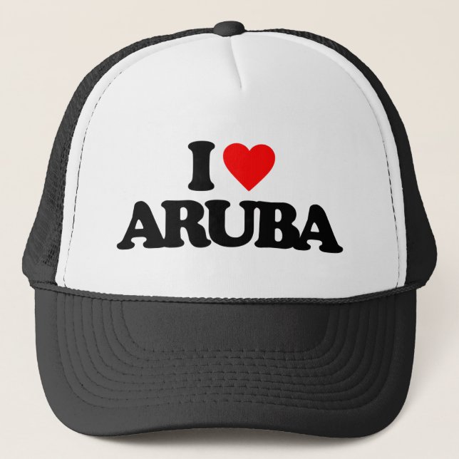 I LIEBE ARUBA TRUCKERKAPPE (Vorderseite)