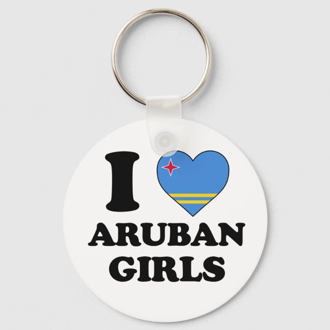 I Liebe Aruban Girls Schlüsselanhänger (Vorderseite)