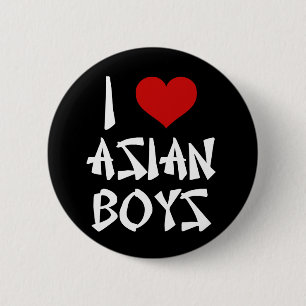 I Liebe Asiatische Jungen Button