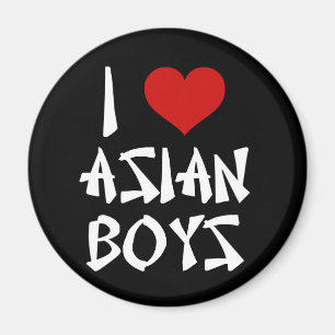 I Liebe Asiatische Jungen Magnet