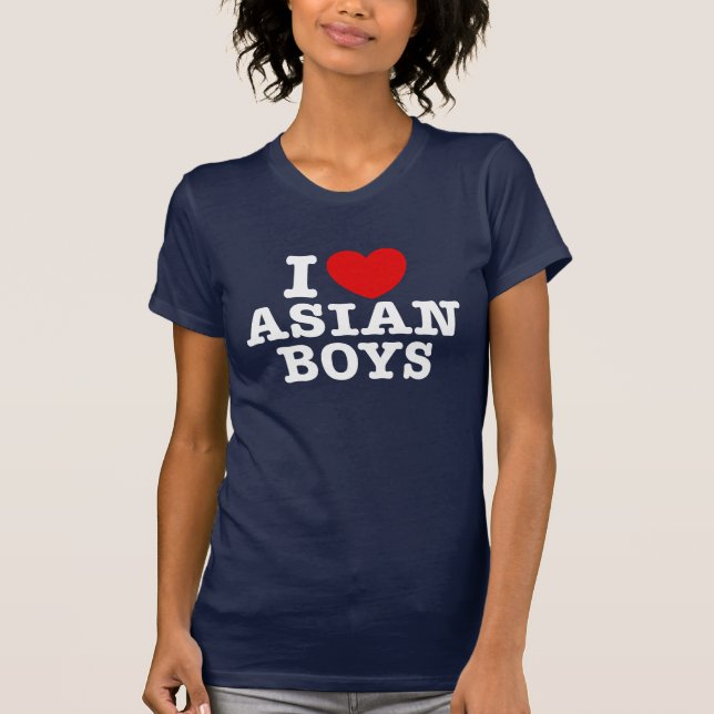 I Liebe Asiatische Jungen T-Shirt (Vorderseite)