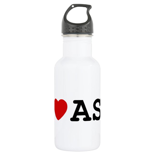 I Liebe ASL Trinkflasche (Vorderseite)