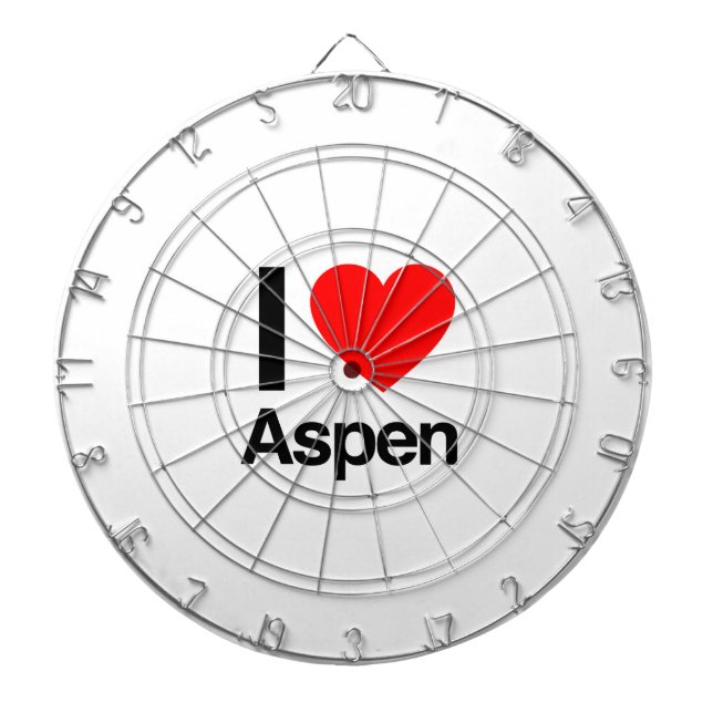 i Liebe aspen Dartscheibe (vorne)