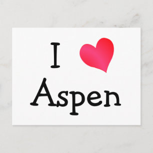 I Liebe Aspen Postkarte