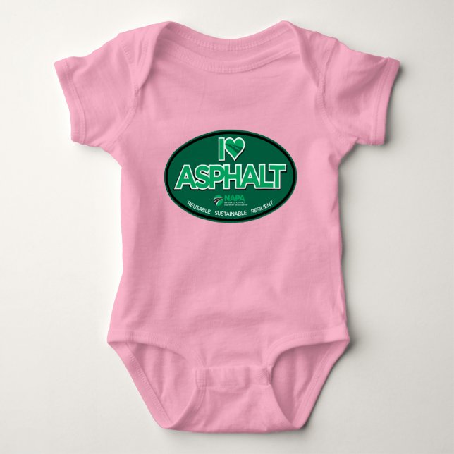 I Liebe Asphalt 1 Stück Baby Bodysuit - Rosa Baby Strampler (Vorderseite)