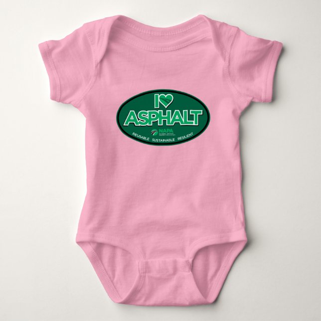 I Liebe Asphalt 1 Stück Baby Bodysuit - Rosa Strampler (Vorderseite)