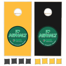 I Liebe Asphalt Cornhole Set