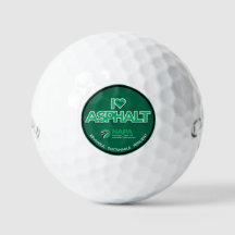 I Liebe Asphalt Golf Balls
