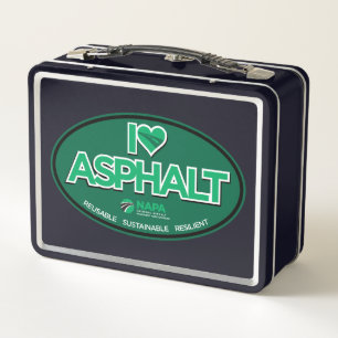 I Liebe Asphalt Klassische Metalldose Metall Brotdose