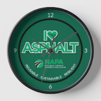 I Liebe Asphalt Wall Clock
